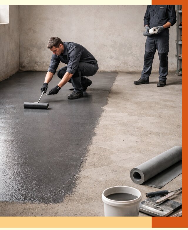 Гидроизоляция гаражного пола в Кушве от 3593 руб./м² — ТепломастерКшв профессионально