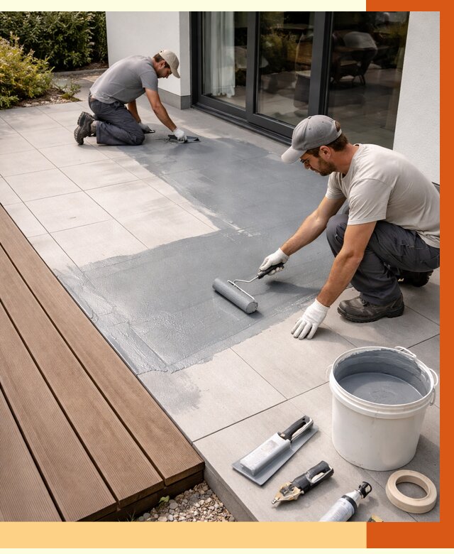 Гидроизоляция террасы в Кушве под ключ от 7699 руб./м² | ТепломастерКшв