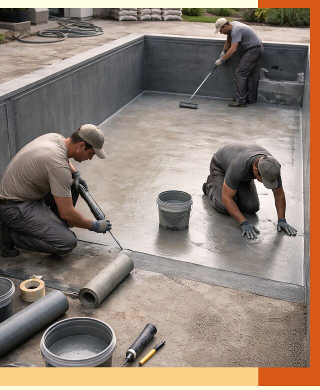 Профессиональная гидроизоляция бассейна в Кушве от 6672 руб. за м2 | ТепломастерКшв