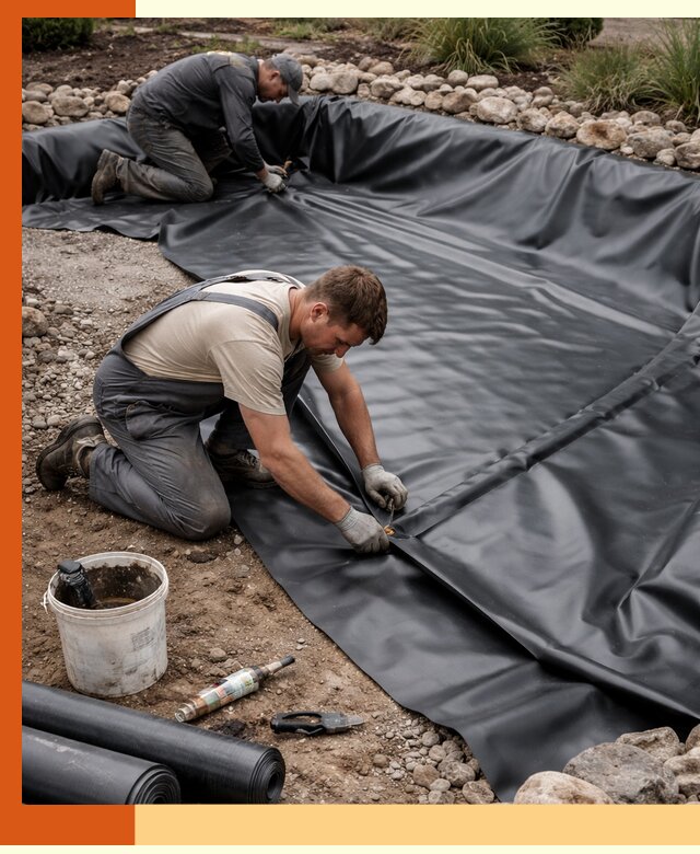 Гидроизоляция пруда в Кушве: надежная защита и герметизация