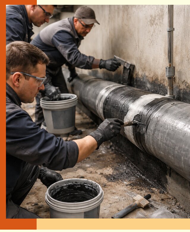 Гидроизоляция труб в Кушве — защита и герметизация коммуникаций