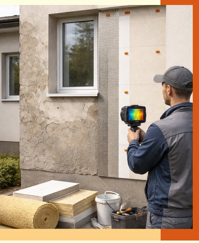 Тепловизионное обследование фасада в Кушве от 4619 руб. под ключ | ТепломастерКшв