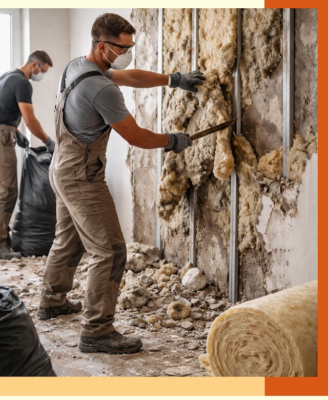 Демонтаж старого утеплителя в Кушве от 3593 руб. — работы под ключ | ТепломастерКшв