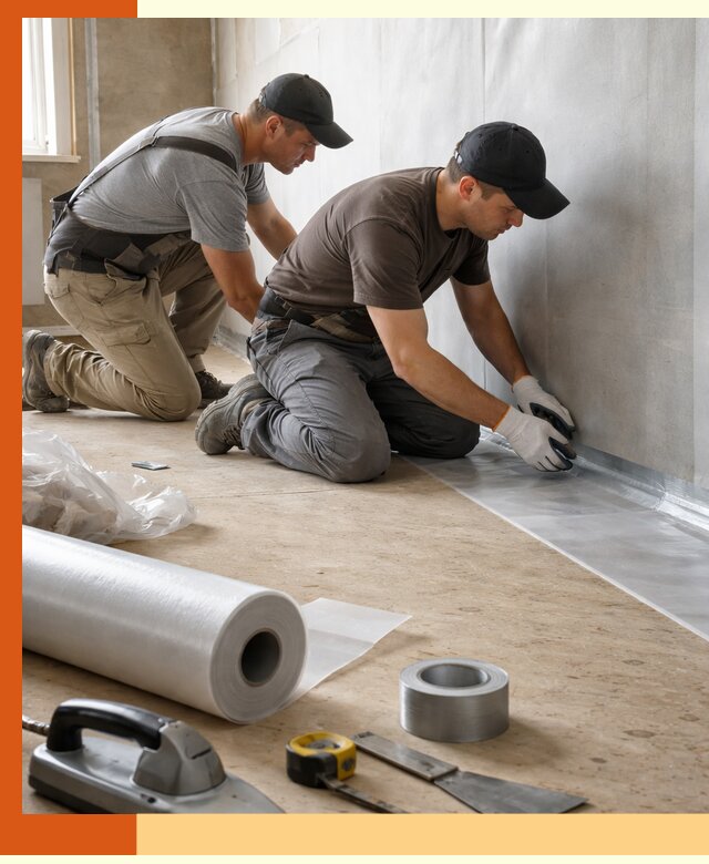 Монтаж пароизоляции для дома и помещений в Кушве