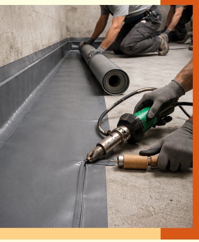 Монтаж гидроизоляционной мембраны в Кушве от 1021 руб/м2 | ТепломастерКшв