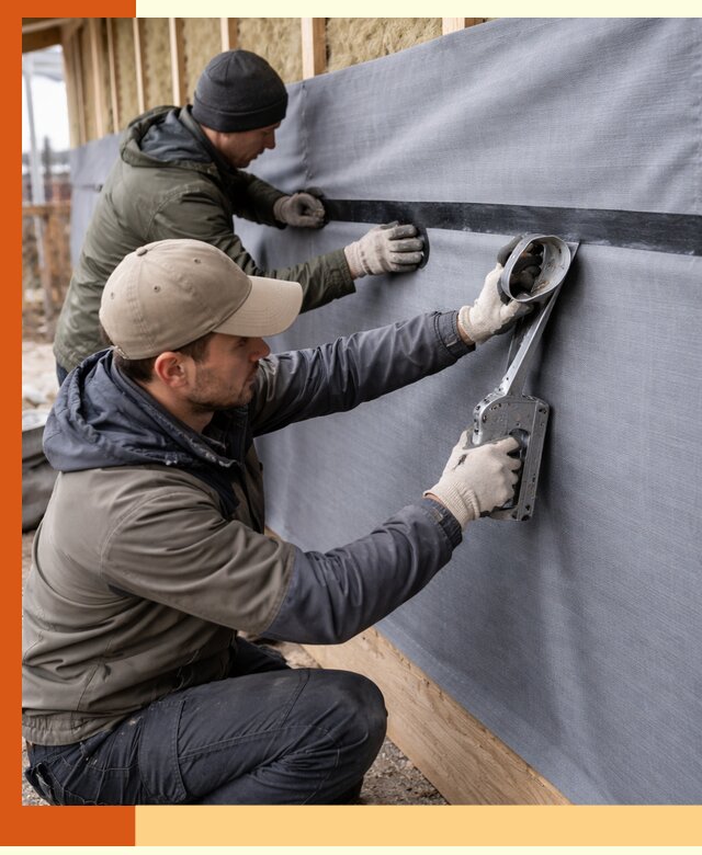 Монтаж ветроизоляции зданий и конструкций в Кушве