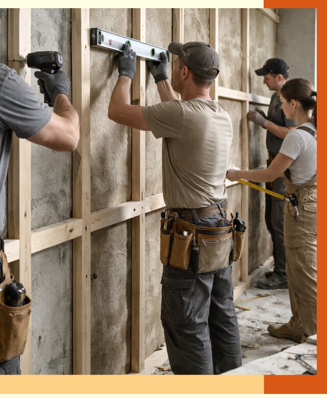 Монтаж обрешетки под утепление в Кушве от 1180 руб/м² | Заказать у ТепломастерКшв