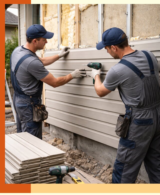 Монтаж сайдинга после утепления в Кушве качественно и надежно